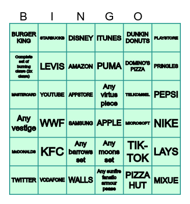 LOGO Bingo Card