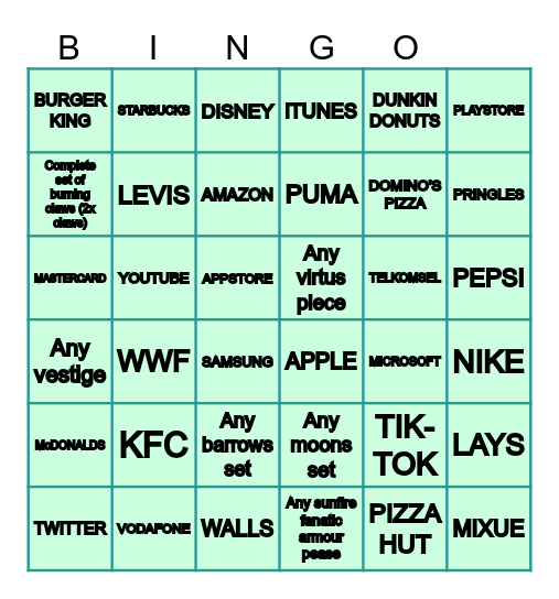 LOGO Bingo Card