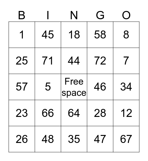 Bingo Card