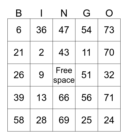 Bingo Card