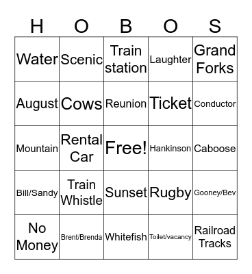 HOBOS TO HOTCAKES Bingo Card