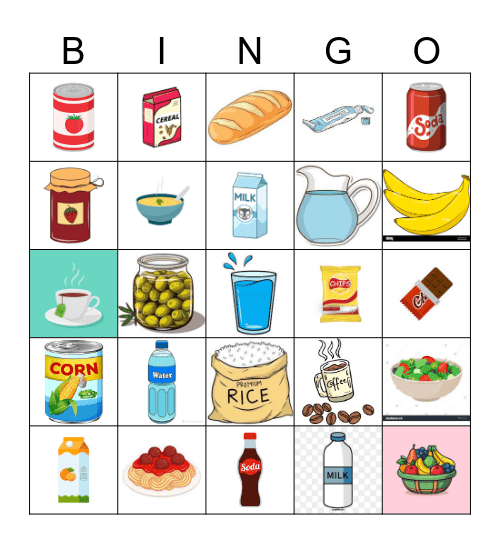 Food Container Bingo Card