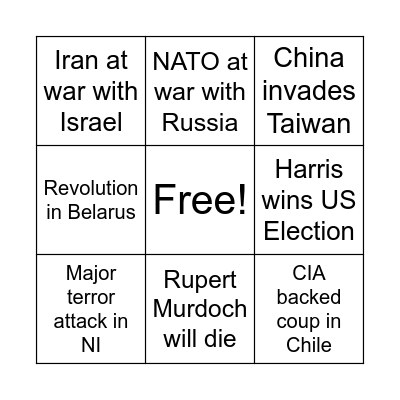 2025 Bingo Card