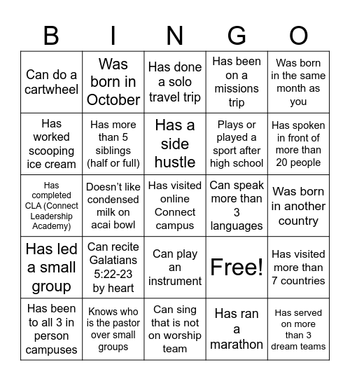 What’s Good in the Hood?? Bingo Card