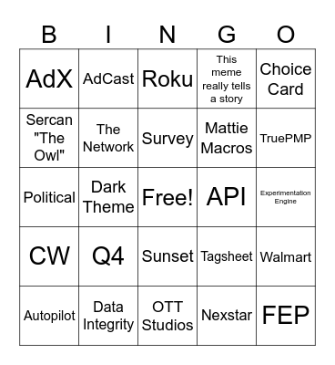 Product Sync Bingo October 8, 2024 Bingo Card