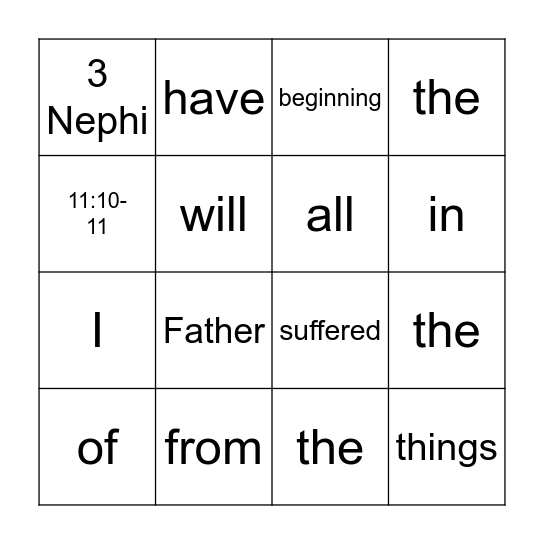 Bingo Card