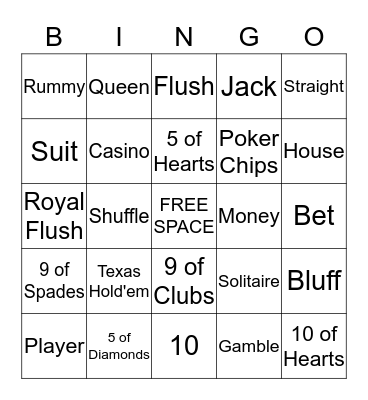 CASINO BINGO Card
