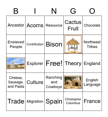 Social Studies Unit 1 Bingo Card