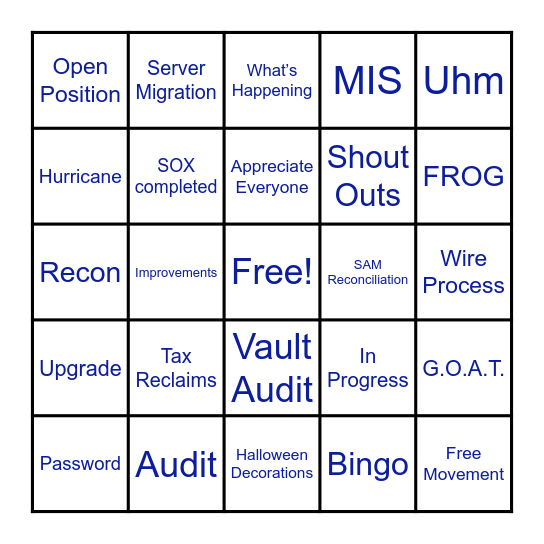 Coffee & Donuts Bingo Card