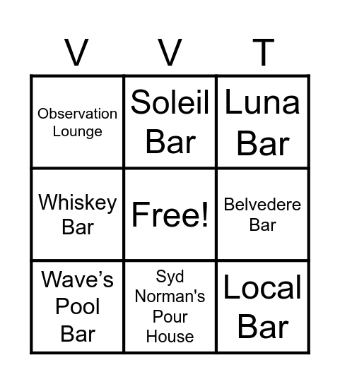 Visas and Vistas Viva Bingo! Bingo Card