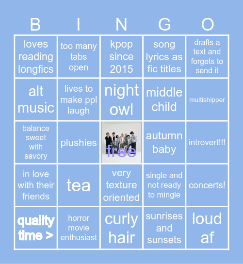 blue's Bingo Card