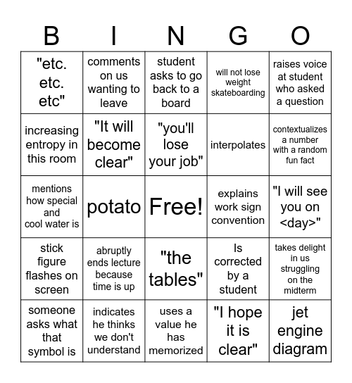 Katz Bingo Card