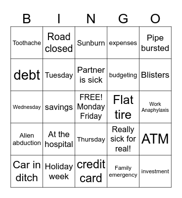 Callout Bingo Card