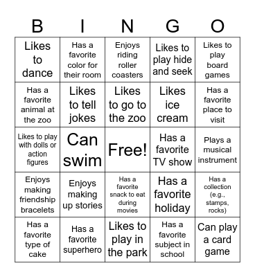 Getting to know Bingo Card