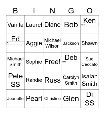 Runners Bingo Card
