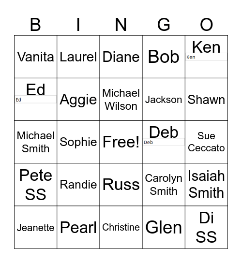 Runners Bingo Card