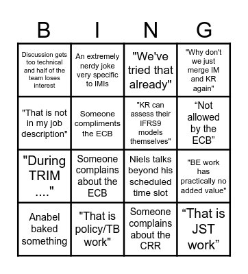 IM Bingo Card