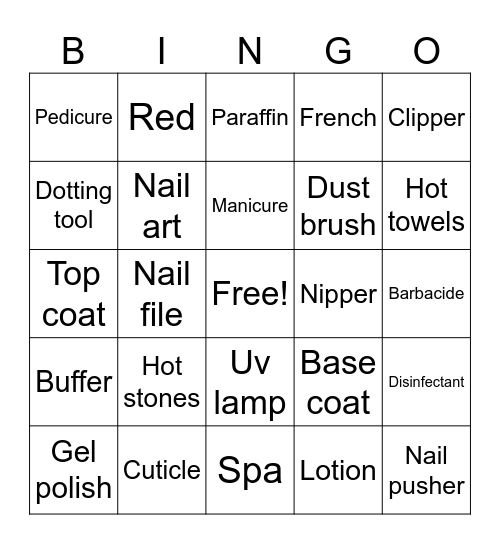 Just for nails Bingo Card