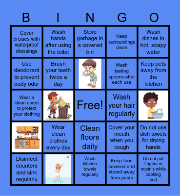 Hygiene Bingo Card