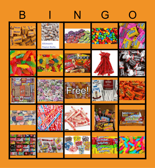 CHILDHOOD CANDY Bingo Card