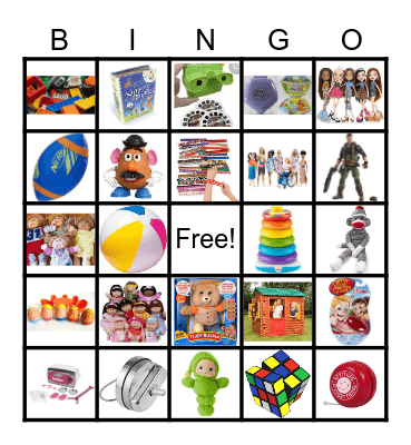 Childhood Toys Bingo Card