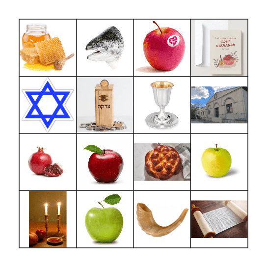 Rosh Hashanah Bingo Card