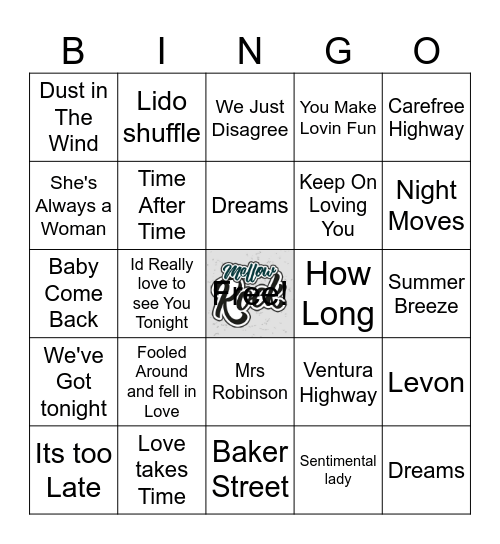 Mello Rock Bingo Card