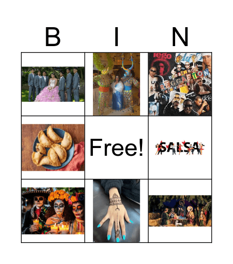 Culture Disffussion Bingo Card