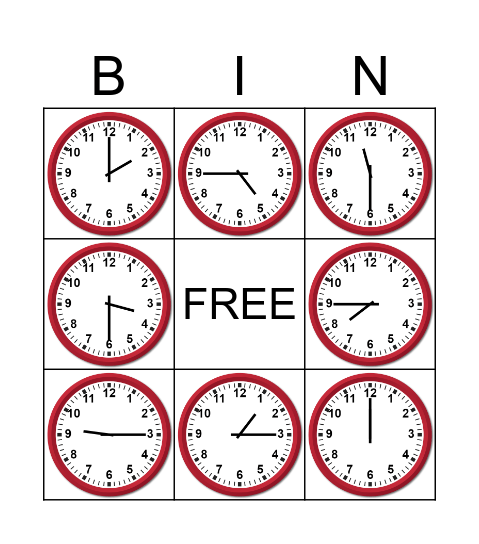 BINGO TIME Bingo Card