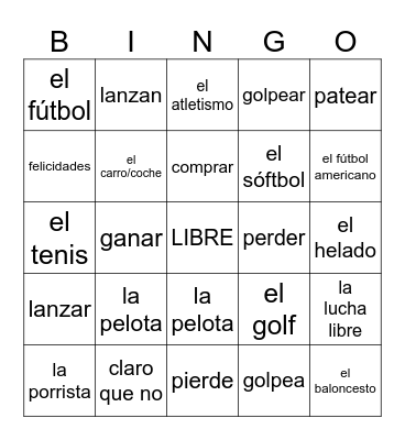 II V5/V6 Bingo Card