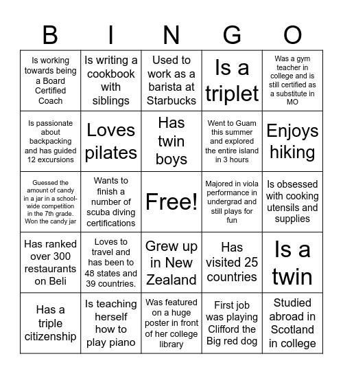 SOOP Bingo Card