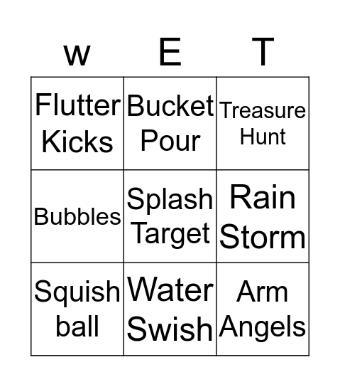 Star fish  Bingo Card