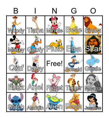 Disney Bingo Card