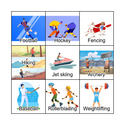 Sports Bingo Card
