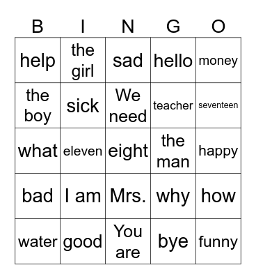 Deutsch 1 - wiederholung Bingo Card