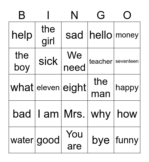 Deutsch 1 - wiederholung Bingo Card