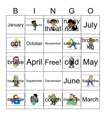 New Vocabulary Bingo! Bingo Card