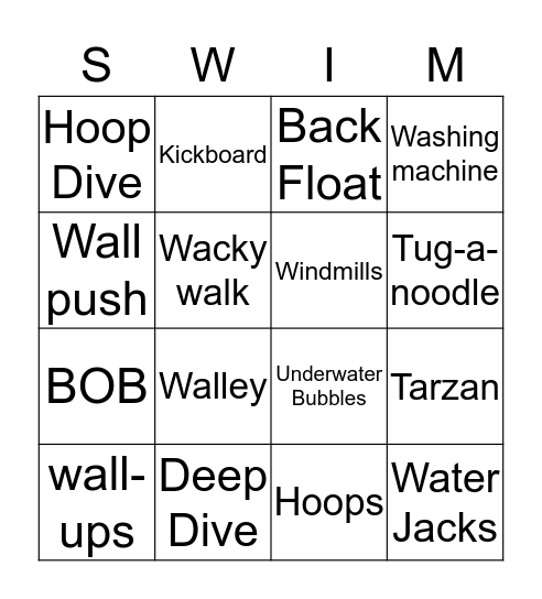 Dolphins Bingo Card