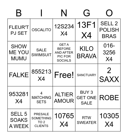 BINGO - PIA Bingo Card