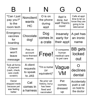 October Bingo Card