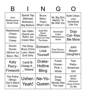 Radio Bingo October Birthdays Bingo Card