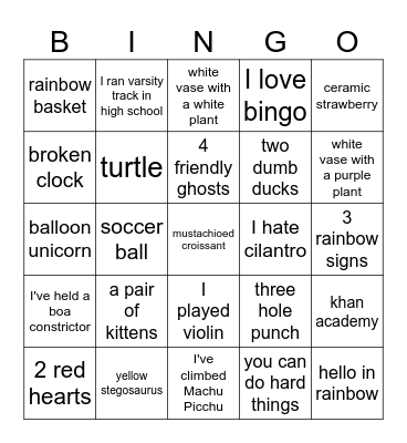Mindful Bingo! Bingo Card