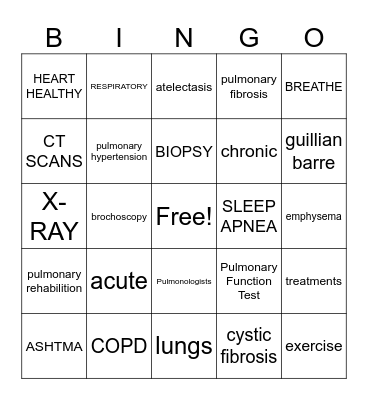 BETTER BREATHERS BINGO Card