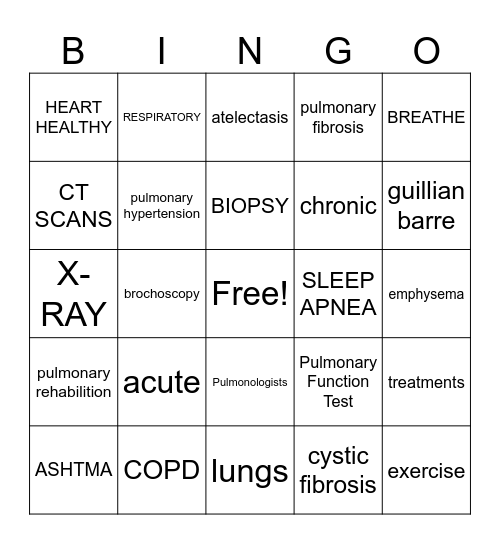 BETTER BREATHERS BINGO Card