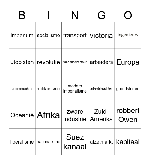 bingo England Bingo Card