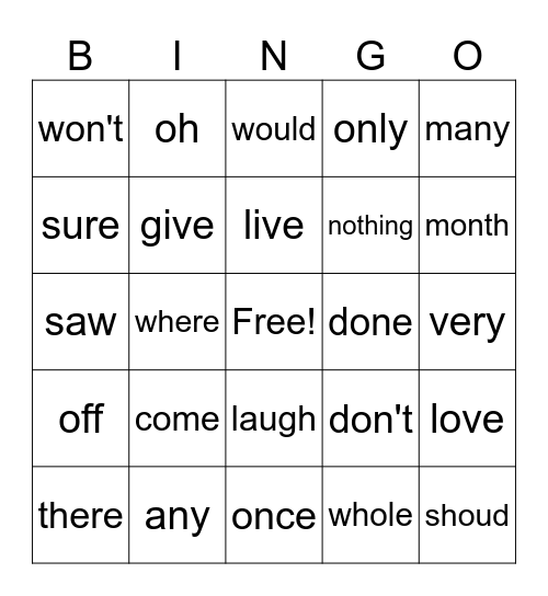64 Bingo Card