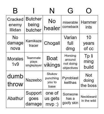 hots b-b-b-bingo Card