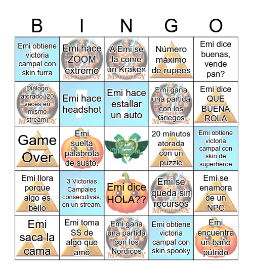 Bingo Moonspell Bingo Card