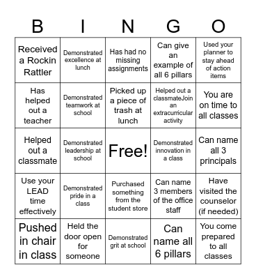 WEB bingo Card