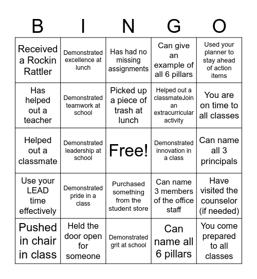 WEB bingo Card